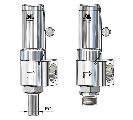 Gwintowany zawór bezpieczeństwa Niezgodka Typ 50