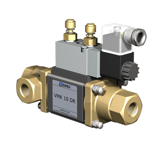 3-drogowy zawór współosiowy pneumatyczny Coax typ VMK10 DR