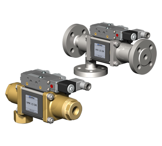 3-drogowy zawór współosiowy pneumatyczny Coax typ VMK15 DR