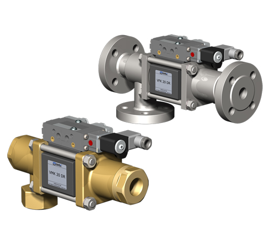 3-drogowy zawór współosiowy pneumatyczny Coax typ VMK20 DR